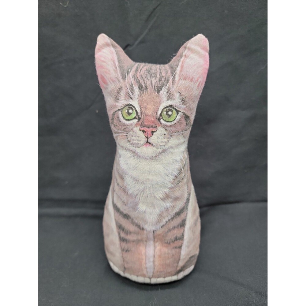 Leslie Anderson/Ellay Weighted Grey Cat Door Stop 8"